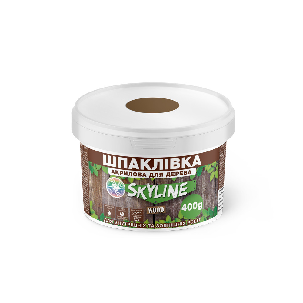 Шпаклевка для Дерева готовая к применению акриловая SkyLine Wood Орех 400 г