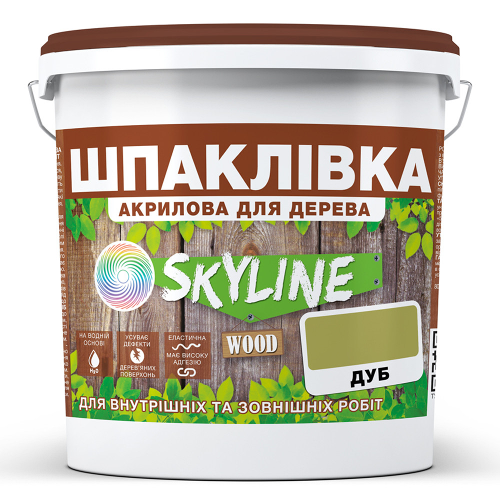 Шпаклевка для Дерева готовая к применению акриловая SkyLine Wood Дуб 4.5 кг