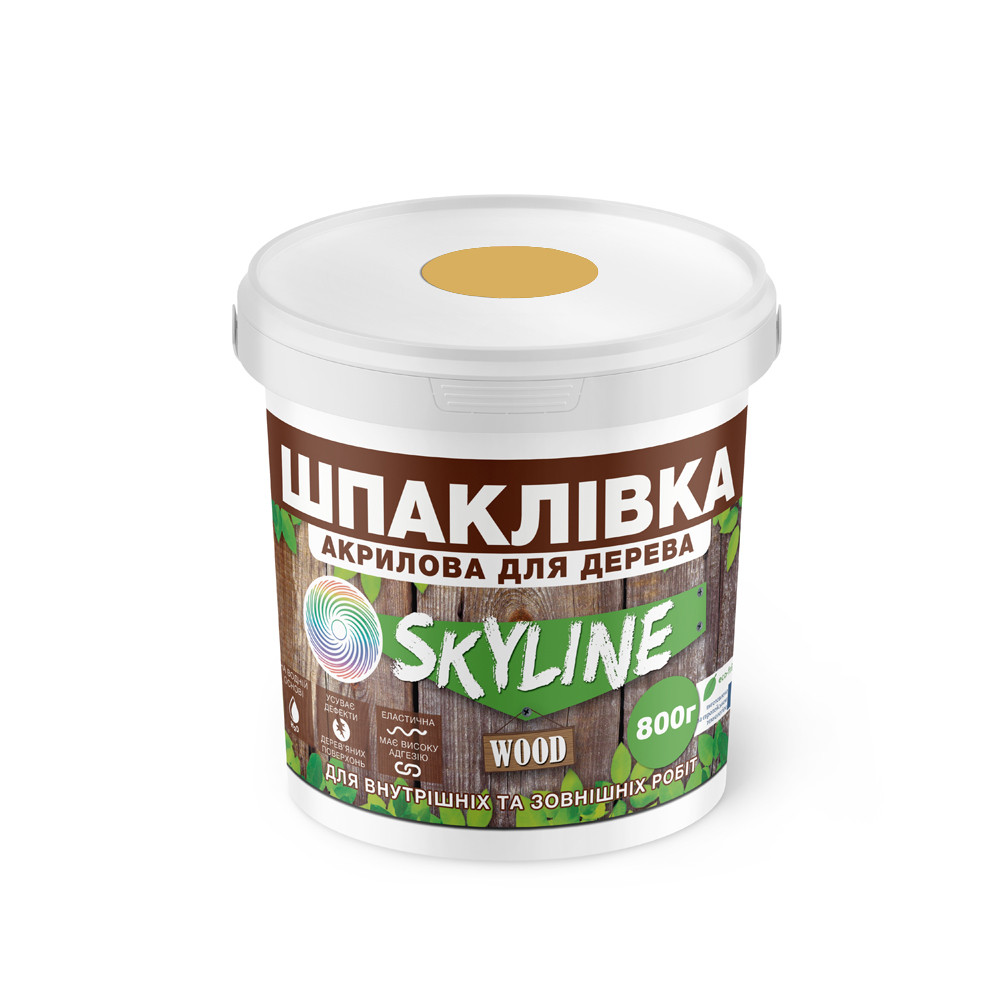 Шпаклівка для Дерева готова до застосування акрилова SkyLine Wood Вільха 800 г