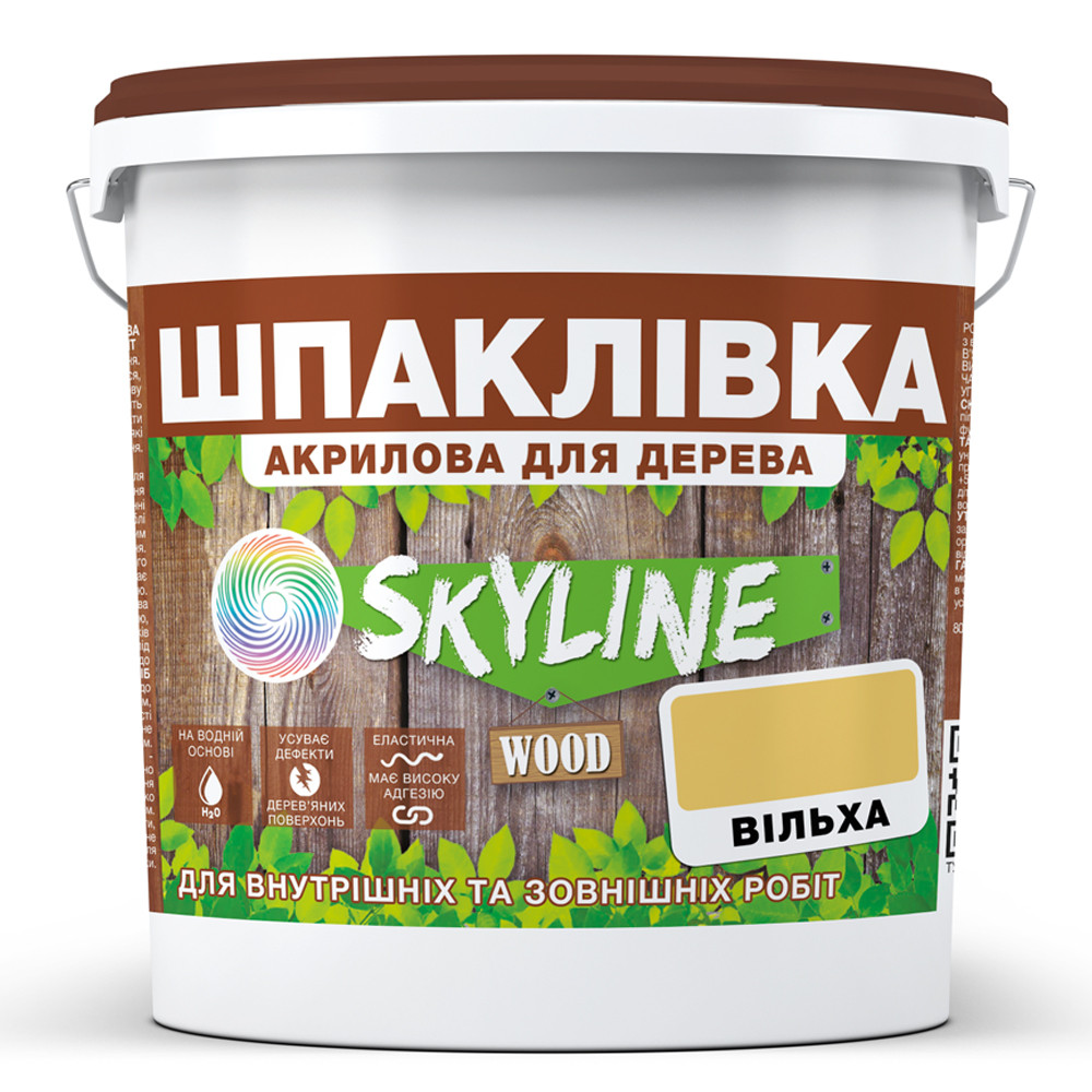 Шпаклівка для Дерева готова до застосування акрилова SkyLine Wood Вільха 7 кг