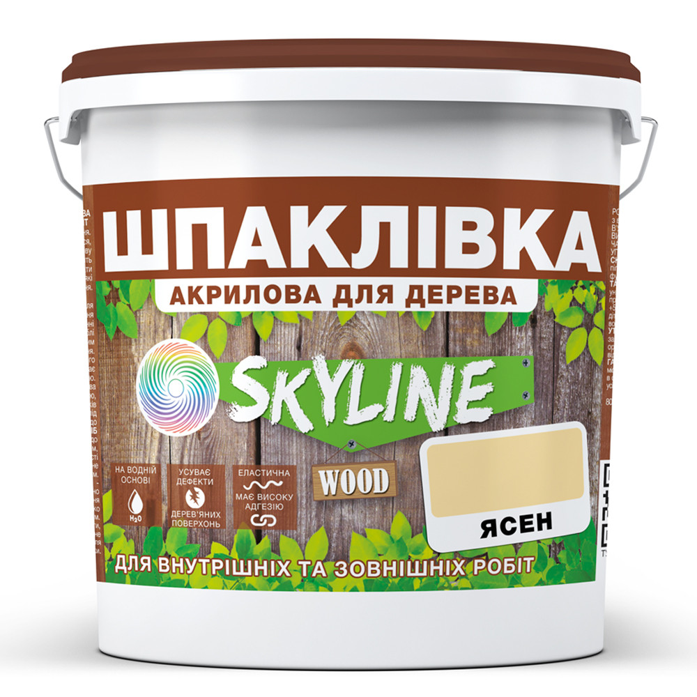 Шпаклівка для Дерева готова до застосування акрилова SkyLine Wood Ясен 4.5 кг