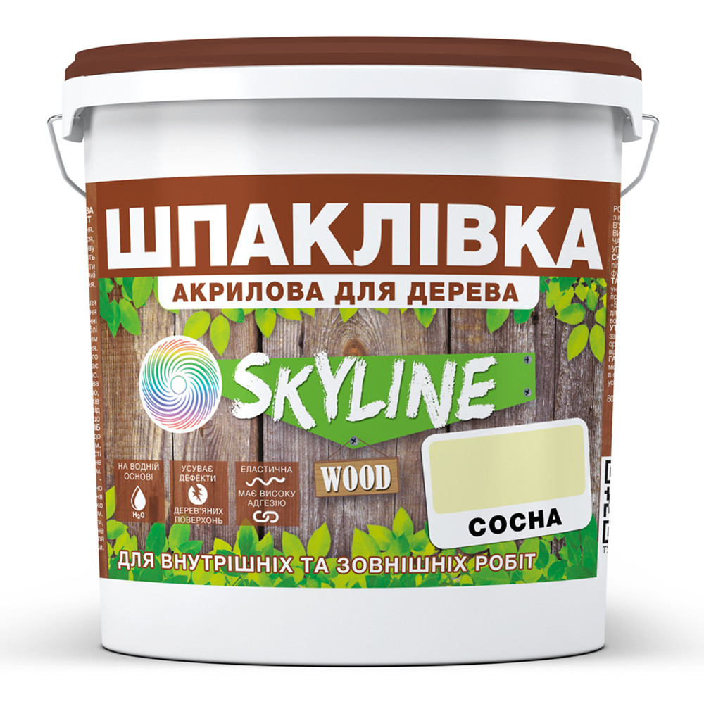 Шпаклівка для Дерева готова до застосування акрилова SkyLine Wood Сосна 4.5 кг