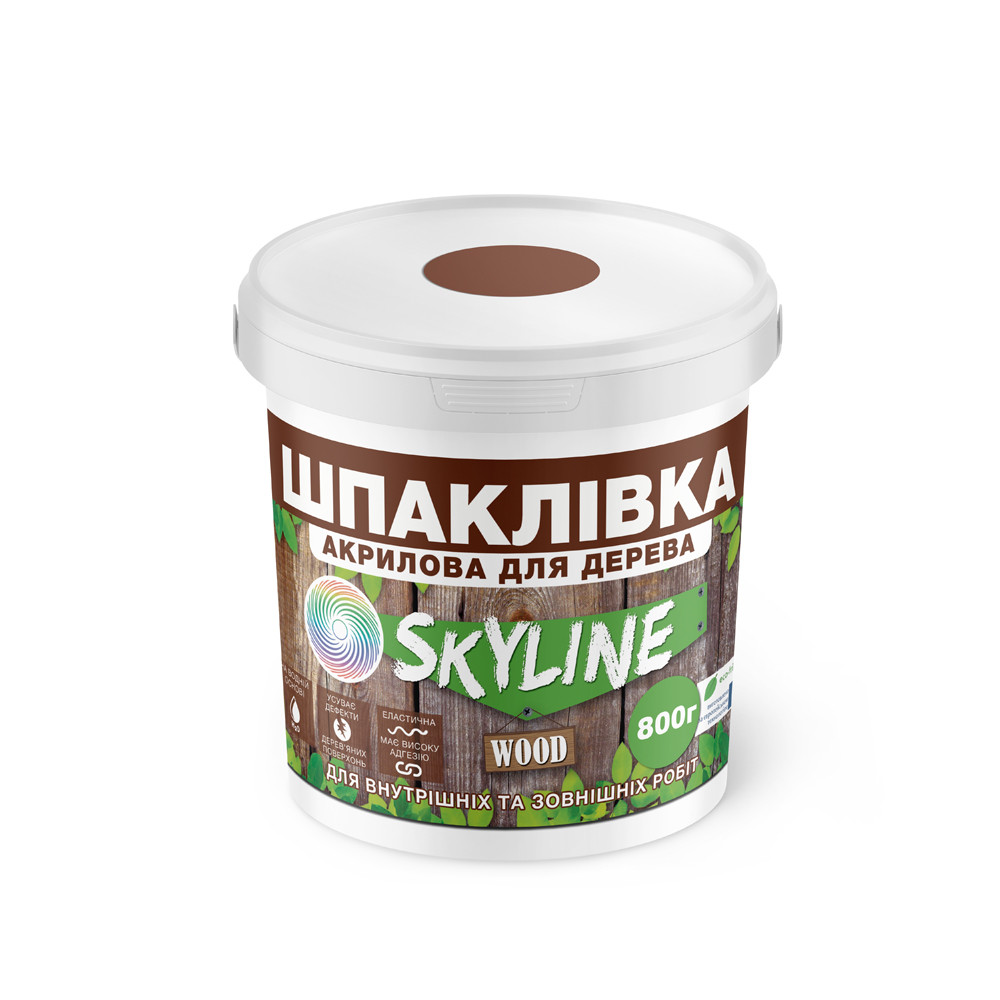 Шпаклівка для Дерева готова до застосування акрилова SkyLine Wood Махагон 800 г
