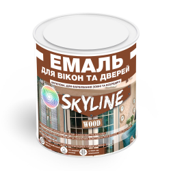 Емаль акрилова Для Вікон та Дверей SkyLine Wood Біла 0.75 л