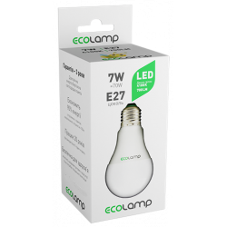 Cветодиодная лампочка LED ECOLAMP A60-7W-E27-700lm-4104