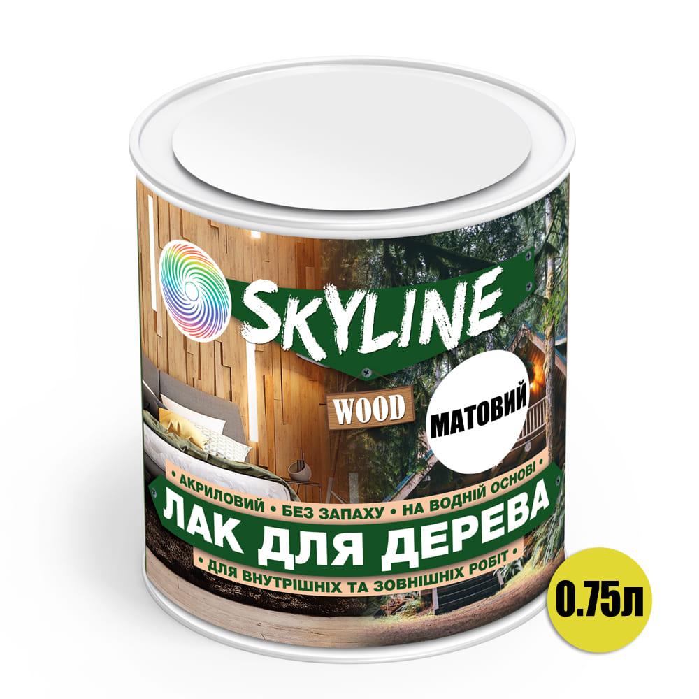 Лак для дерева акриловий Skyline Wood Прозорий Матовий 0.75л