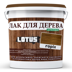 Кольоровий Лак для Дерева Lotus Глянець Горіх 5 л