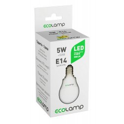 Cветодиодная лампочка LED ECOLAMP C37-5W-E27-500lm-4100K