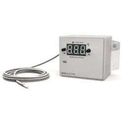 Терморегулятор, цифровий регулятор температури для накладного монтажу DEUS Electro ТР-10Н-220V (10А, 220В)