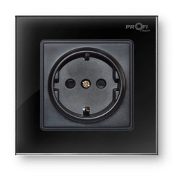 Розетка із заземленням Profitherm Singl Elegant Black