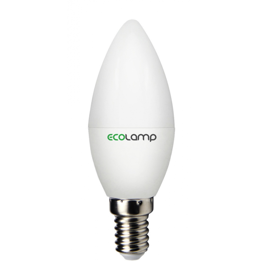 Cветодиодная лампочка LED ECOLAMP C37-6W-E27-600lm-4100K