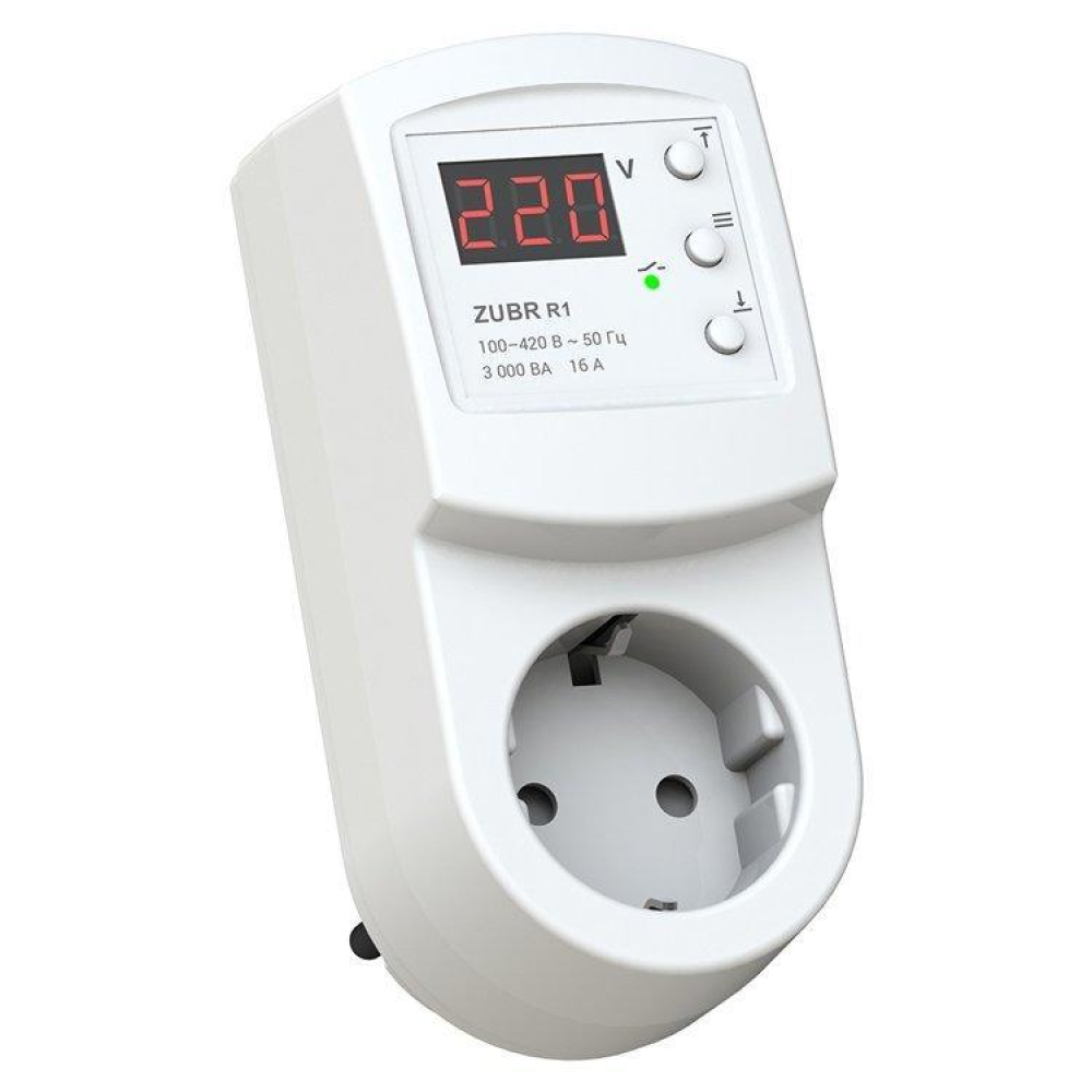 Реле напряжения Zubr R1 16A в розетку