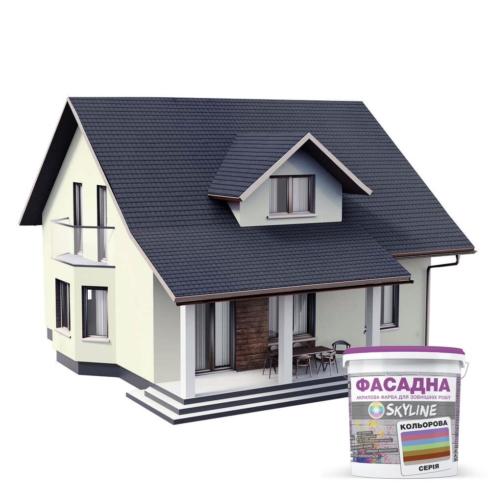 Фарба Акрил-латексна Фасадна Skyline 0603-Y20R Вершковий 1л