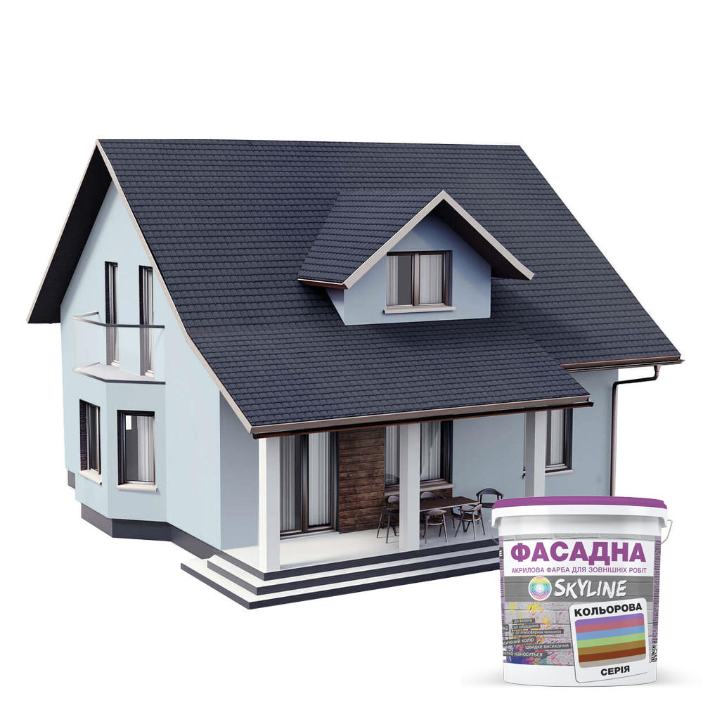 Краска Акрил-латексная Фасадная Skyline 1005-B20G Перванш 1л