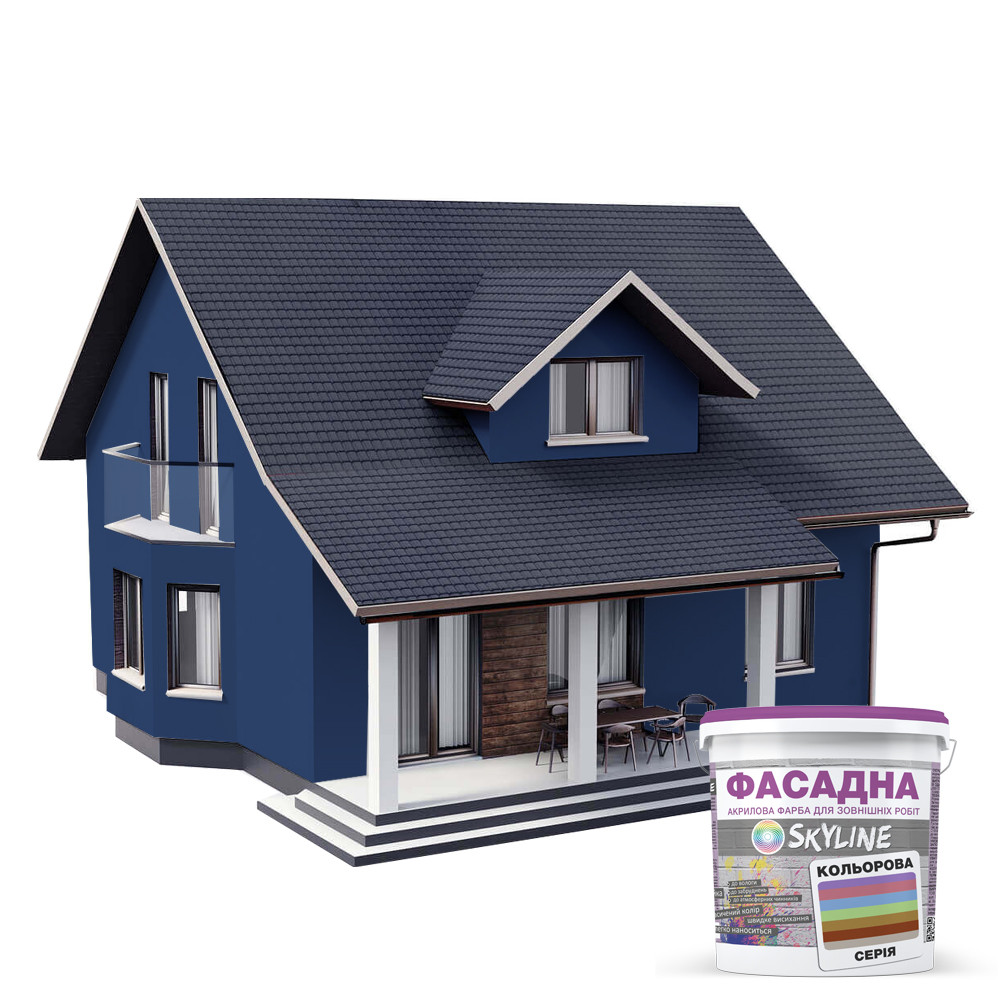 Фарба Акрил-латексна Фасадна Skyline 5040-R90B (C) Глибина 1л