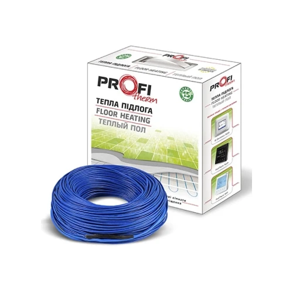 Тепла підлога двожильний нагрівальний кабель PROFI THERM 2 19/530 Вт. 2,8-4,2 м.кв.