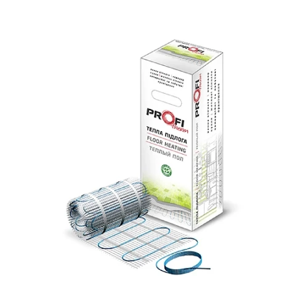 Тепла підлога двожильний нагрівальний мат PROFI THERM 150 Вт/м 375 Вт. 2.5 м.кв.
